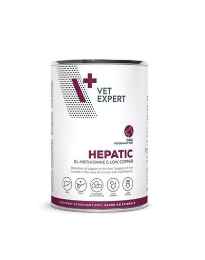 VET EXPERT Veterinary Diet Dog Hepatic 400 g hrana umeda veterinara pentru caini