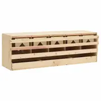vidaXL Cuibar găini cu 5 compartimente, 117x33x38 cm, lemn masiv pin