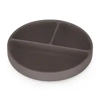 Farfurie compartimentata din silicon PetiteMars Bitter Cocoa Maro TakeMatch, cu ventuza si 3 compartimente, fara BPA, 500 ml, 6 luni+