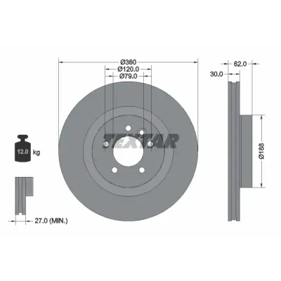 Disc frana TEXTAR 92162005