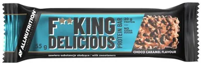 Fitking Delicious Protein Bar, ciocolată și caramel, 55 g, AllNutrition