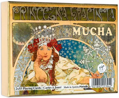 Carti de joc Piatnik - Mucha Hyacinta (2 pachete)