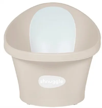 Cadă pentru baie bebeluși cu clapetă Shnuggle - Taupe