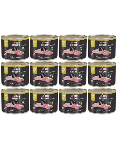 PAN MIĘSKO Hrană umedă pentru pisici cu curcan și gâscă 12x200 g