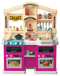 Bucătărie pentru copii Joele - Modern Kitchen, apă curgătoare și abur, 77 piese