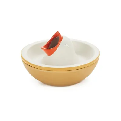 Bol mic galben/alb pentru servire din ceramică 250 ml Hungry Bird – Balvi