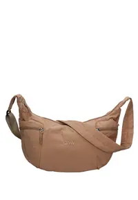 Geanta cu bareta de umar si broderie logo Astraea Elite - Kaki