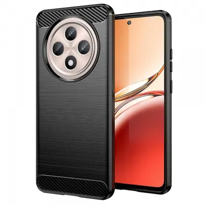 Husa pentru Oppo Reno12 FS 5G / Reno12 FS 4G / Reno12 F 4G / Reno12 F, Techsuit, Carbon, Neagra