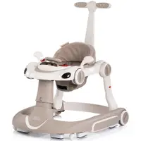Premergator 5 in 1 pentru copii Chipolino Happy Walker Beige cu sezut ajustabil pe inaltime, maner parental detasabil, panou muzical
