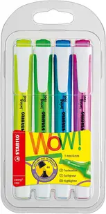 Set de etichete text Stabilo Swing Cool - 4 fluorescent culori