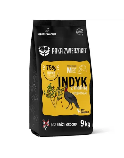 PAKA ZWIERZAKA Seven’th Heaven Turkey & raspberry Adult 9 kg Hrana pentru caini, cu curcan si zmeura