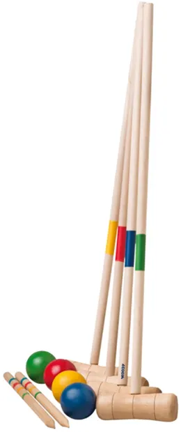 Set de croquet Woodyland - Din lemn, pentru 4 jucători