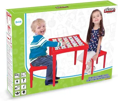 Set masuta cu 2 scaunele Pilsan Story Roz pentru scrisactivitati,din plastic rezistent,masuta cu inaltime reglabila,usor de montat,utilizare interiorexterior,gradinite,crese,afterschool