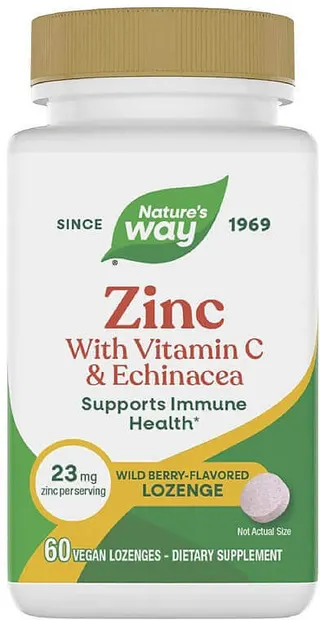 Zinc Lozenges, 60 tablete, Nature’s Way