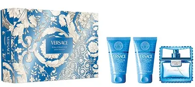 Versace Set Eau Fraiche - Apă de toaletă, Gel de duș și Balsam după ras, 3 х 50 ml