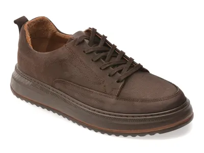 Pantofi sport GRYXX maro, BS4150, din nabuc