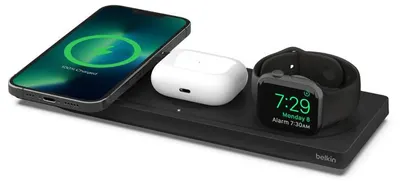 Încărcător wireless Belkin - 3 в 1, WIZ016vfBK, MagSafe, 15W, negru