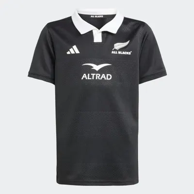 Tricou de rugby All Blacks ADIDAS Replică Noua Zeelandă 2025 Negru Copii
