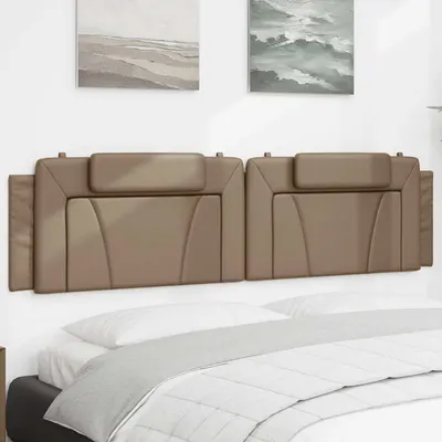 vidaXL Pernă pentru tăblie pat, Viana, cappuccino, 200 cm, piele artificială