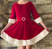 Rochie scurta cu tematica de Craciun - Santa 6