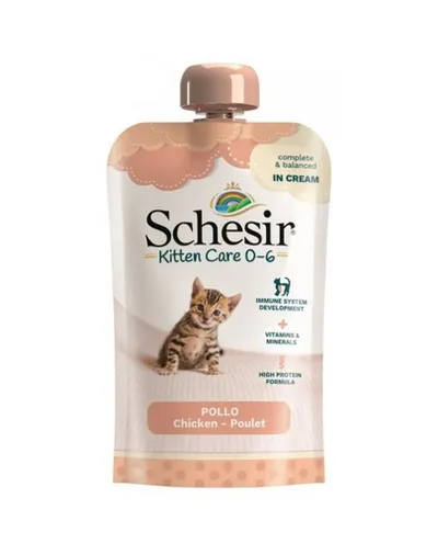 Hrană pisoi 0-6 luni cu pui SCHESIR Kitten Care pastă cremoasă 150 g