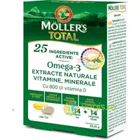 Total Omega-3 cu Vitamina D 800U.I 14cps moi + 14cpr filmate