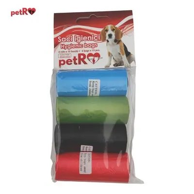 Pungi igienice color Petro 4 role 15 buc