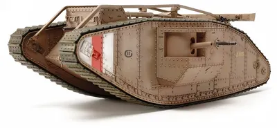 Model de asamblat Tamiya Militar: Tancuri - tanc greu britanic Mk.IV Male с един двигател