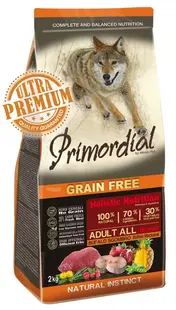 Primordial Grain-Free Holistic Dog Adult, Buffalo & Mackerel, 2 kg