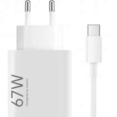 Incarcator Retea Cu Cablu USB-C Xiaomi, 67W, 6.2A, 1 x USB-A, Alb BHR9465EU