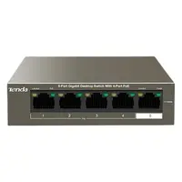 Switch, TENDA TND-TEG1105P-4-63W, 4 porturi Gigabit PoE, 1 port Uplink Gigabit