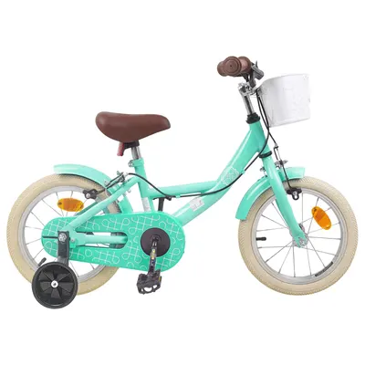 vidaXL Bicicletă pentru Copii 14 Inci pentru 3-5 ani Verde Mării
