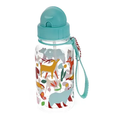 Sticlă pentru copii turcoaz din tritan 500 ml Woodland – Rex London