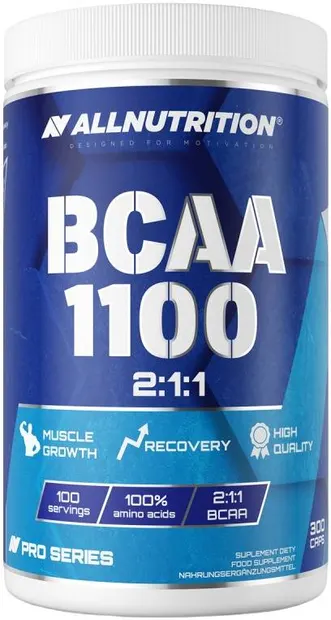 BCAA 1100 2:1:1, 300 capsule, AllNutrition