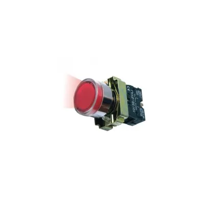 Buton cu lumina rosie 1NI ncu lumina rosie - 1 contact deschis (ND)