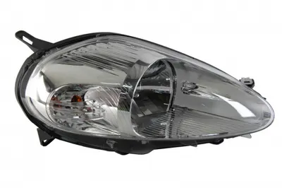 Far dreapta (H4, electric, cu motoras, fundal argintiu) FIAT GRANDE PUNTO, PUNTO 2005-2008