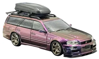 Model de colecție Street Weapon Contemporary: Automobile - Nissan R34 Wagon Chameleon, Violet