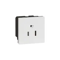 priza Arteor - US - 15 A / 127 V - 2P+E - 2 module - alb