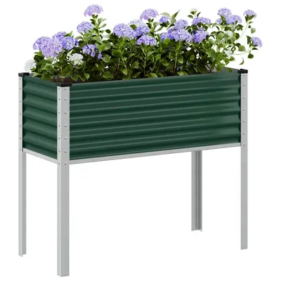 Gossi jardiniera de gradina, verde, 100x41x90 cm, otel