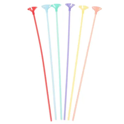 Bețe și rozete pentru baloane - multicolor (set 100 buc)