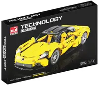 Constructor MJI: Technology Car - Mașină sport galbenă, 1269 piese