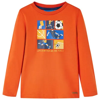 Tricou de copii cu mâneci lungi, portocaliu, 128