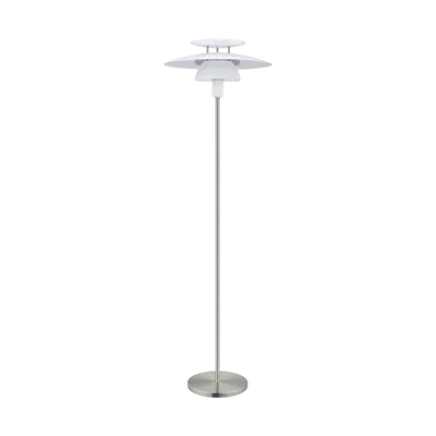 Lampa pardoseala BRENDA alb, satin nickel 220-240V,50/60Hz