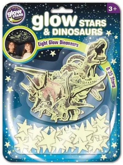 Stickere fosforescente Brainstorm Glow - Stele si dinozauri, 43 de bucati