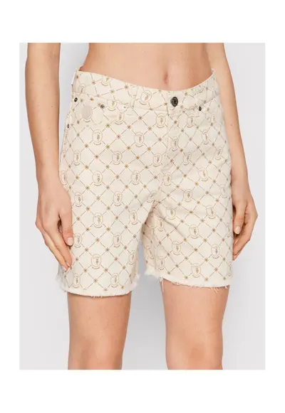 Pantaloni scurti din denim dama 56J00183-1T005848 - Bumbac/Poliester - 28 US - Bej