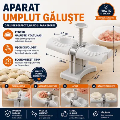 Aparat pentru umplut galuste, coltunasi, ravioli