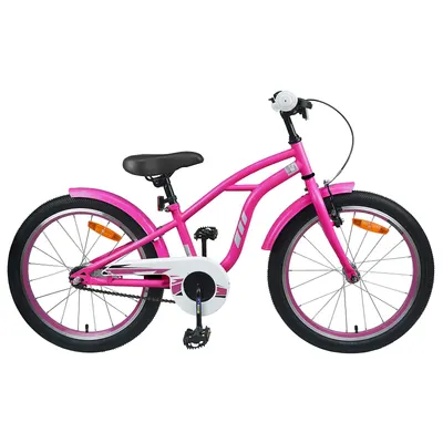vidaXL Bicicletă pentru Copii 22 Inci pentru 7-12 ani Roz închis