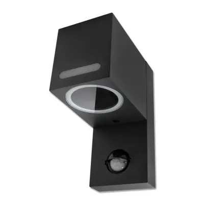 Aplica LED Lida, 35W, senzor de miscare incorporat, unghi reglabil, IP44, negru