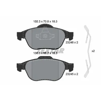 Set placute frana, frana disc TEXTAR 2324802