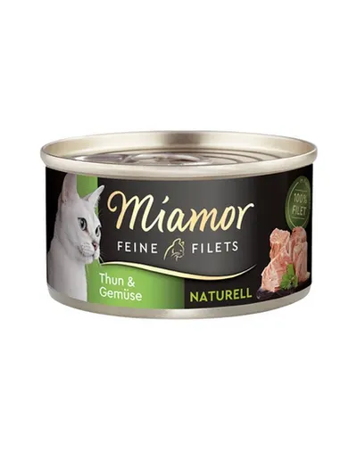 MIAMOR Feine Filets Naturell Tuna&Vegetables 80g ton si legume in sos propriu, hrana pisica adulta